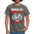 Fahrradfahrer Warum ich ohne Akku fahre weil ich es kann T-Shirt - Graphit