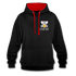 Bierfreunde Saufifant Lustiger Kontrast-Hoodie Geschenkiee - Schwarz/Rot