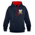 Bierfreunde Saufifant Lustiger Kontrast-Hoodie Geschenkiee - Navy/Rot