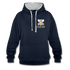 Bierfreunde Saufifant Lustiger Kontrast-Hoodie Geschenkiee - Navy/Grau meliert