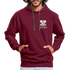 Bierfreunde Saufifant Lustiger Kontrast-Hoodie Geschenkiee - Weinrot/Anthrazit