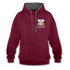 Bierfreunde Saufifant Lustiger Kontrast-Hoodie Geschenkiee - Weinrot/Anthrazit