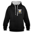 Bierfreunde Saufifant Lustiger Kontrast-Hoodie Geschenkiee - Schwarz/Grau meliert