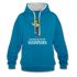 Frauen und Pflanzen Nur noch eine Pflanze Versprochen Kontrast-Hoodie - Pfauenblau/Grau meliert