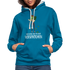 Frauen und Pflanzen Nur noch eine Pflanze Versprochen Kontrast-Hoodie - Pfauenblau/Grau meliert