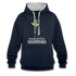 Frauen und Pflanzen Nur noch eine Pflanze Versprochen Kontrast-Hoodie - Navy/Grau meliert