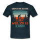 Fahrradfahrer Warum ich ohne Akku fahre weil ich es kann T-Shirt - Navy