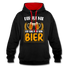 Bierliebhaber Der tut nix der will nur sein Bier Geschenkidee Kontrast-Hoodie - Schwarz/Rot