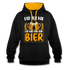 Bierliebhaber Der tut nix der will nur sein Bier Geschenkidee Kontrast-Hoodie - Schwarz/Gold