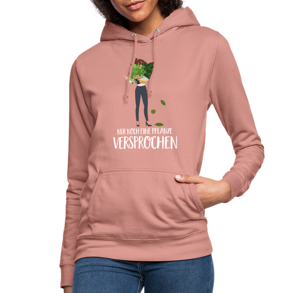 Frauen und Pflanzen Nur noch eine Pflanze Versprochen Frauen Hoodie - Altrosa