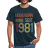 1981 Geburtstags Geschenk Legendär seit 1981 T-Shirt - Navy