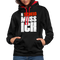 N'Scheiß Muss Ich Lustig Sarkastischer Kontrast-Hoodie - Schwarz/Rot