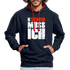 N'Scheiß Muss Ich Lustig Sarkastischer Kontrast-Hoodie - Navy/Rot