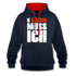 N'Scheiß Muss Ich Lustig Sarkastischer Kontrast-Hoodie - Navy/Rot