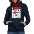 N'Scheiß Muss Ich Lustig Sarkastischer Kontrast-Hoodie - Navy/Rot