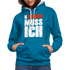 N'Scheiß Muss Ich Lustig Sarkastischer Kontrast-Hoodie - Pfauenblau/Grau meliert