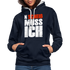 N'Scheiß Muss Ich Lustig Sarkastischer Kontrast-Hoodie - Navy/Grau meliert