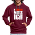 N'Scheiß Muss Ich Lustig Sarkastischer Kontrast-Hoodie - Weinrot/Anthrazit