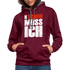 N'Scheiß Muss Ich Lustig Sarkastischer Kontrast-Hoodie - Weinrot/Anthrazit