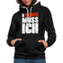 N'Scheiß Muss Ich Lustig Sarkastischer Kontrast-Hoodie - Schwarz/Grau meliert