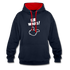 Lustig ER WARS Sarkastischer Kontrast-Hoodie - Navy/Rot