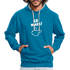 Lustig ER WARS Sarkastischer Kontrast-Hoodie - Pfauenblau/Grau meliert