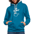 Lustig ER WARS Sarkastischer Kontrast-Hoodie - Pfauenblau/Grau meliert