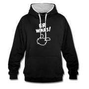 Lustig ER WARS Sarkastischer Kontrast-Hoodie - Schwarz/Grau meliert