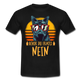 Lustige Katze Mittelfinger bevor du fragst NEIN T-Shirt - Schwarz