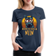 Lustige Katze Mittelfinger bevor du fragst NEIN Frauen Premium T-Shirt - Navy