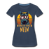 Lustige Katze Mittelfinger bevor du fragst NEIN Frauen Premium T-Shirt - Navy