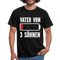 Vater von 3 Söhnen Batterie Leer Lustiges Papa T-Shirt - Schwarz