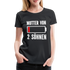 Mutter von 2 Söhnen Batterie Leer Lustiges Mama Premium T-Shirt - Schwarz