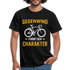 Fahrrad Fahrer Gegenwind formt den Charakter T-Shirt - Schwarz