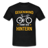 Fahrrad Fahrer Gegenwind formt den Hintern T-Shirt - Schwarz