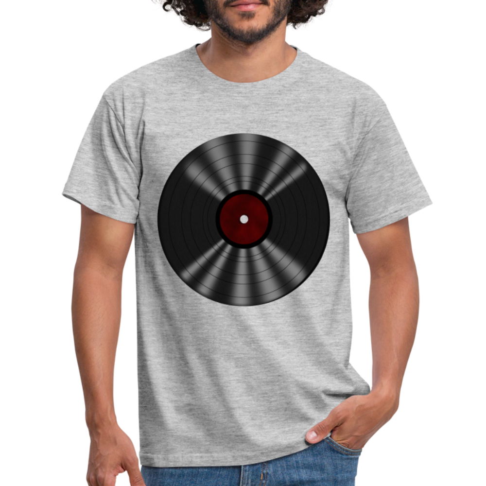 Vintage Schallplatte Retro Vinyl T-Shirt - Grau meliert