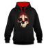 Totenkopf Verwaschen Hoodie - Schwarz/Rot