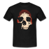Totenkopf Verwaschen T-Shirt - Schwarz