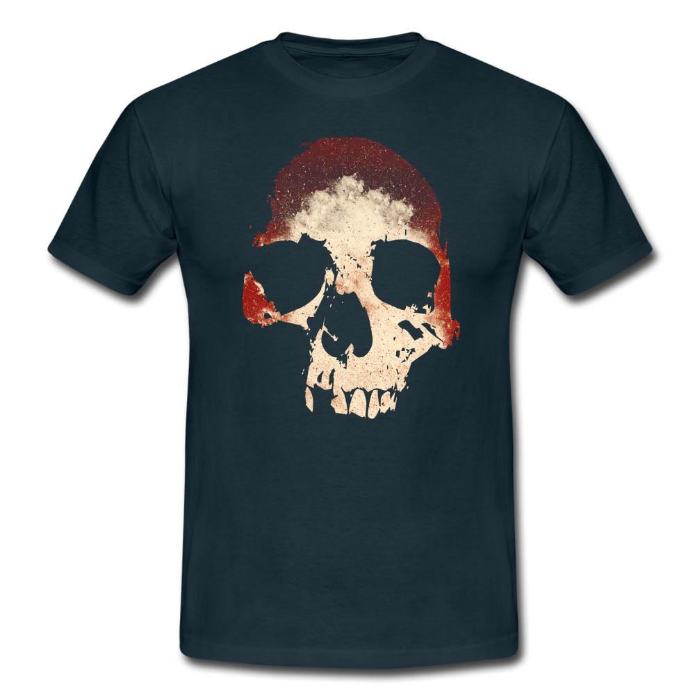 Totenkopf Verwaschen T-Shirt - Navy