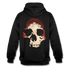 Totenkopf Verwaschen Hoodie Rückendruck - Schwarz/Rot