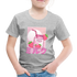 Japanisch Retro Erdbeermilch Strawberry Milk Kinder Premium T-Shirt - Grau meliert