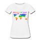 Die Welt ist Bunt Weltkarte Frauen Premium T-Shirt - Weiß