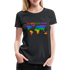 Die Welt ist Bunt Weltkarte Frauen Premium T-Shirt - Schwarz