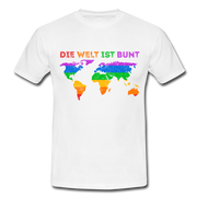 Die Welt ist Bunt Weltkarte T-Shirt - Weiß