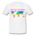 Die Welt ist Bunt Weltkarte T-Shirt - Weiß
