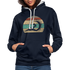 Retro Surfen Retro Sonne 80's Style Hoodie - Navy/Grau meliert