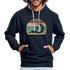 Retro Surfen Retro Sonne 80's Style Hoodie - Navy/Grau meliert