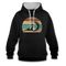 Retro Surfen Retro Sonne 80's Style Hoodie - Schwarz/Grau meliert