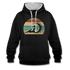 Retro Surfen Retro Sonne 80's Style Hoodie - Schwarz/Grau meliert