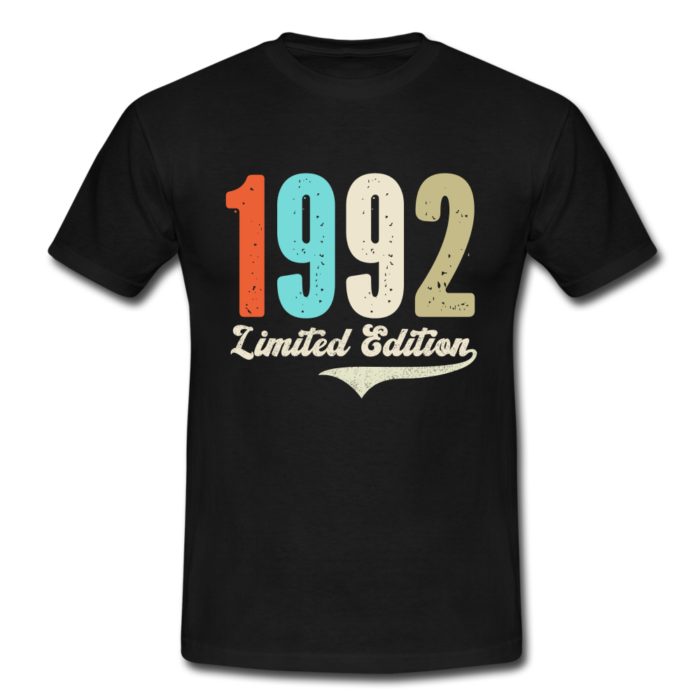 30. Geburtstag Geschenk T-Shirt Geboren 1992 Limited Edition - Schwarz